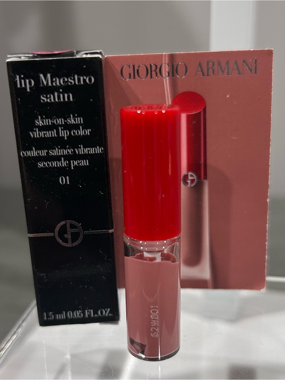 Giorgio Armani Lip Maestro Satin Liquid Lipstick - Shade 01 Summer Adventure